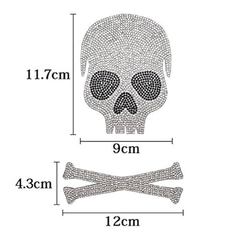スカル アイロンプリント アイロンプリントシート バイカー スカル 214 : オナモミ